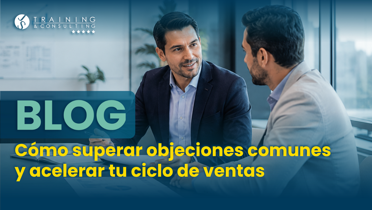 Dos ejecutivos conversando en una oficina sobre una propuesta comercial.